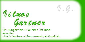 vilmos gartner business card